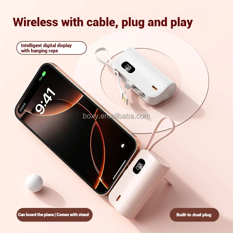 External Battery with Integrated Digital Screen Cables