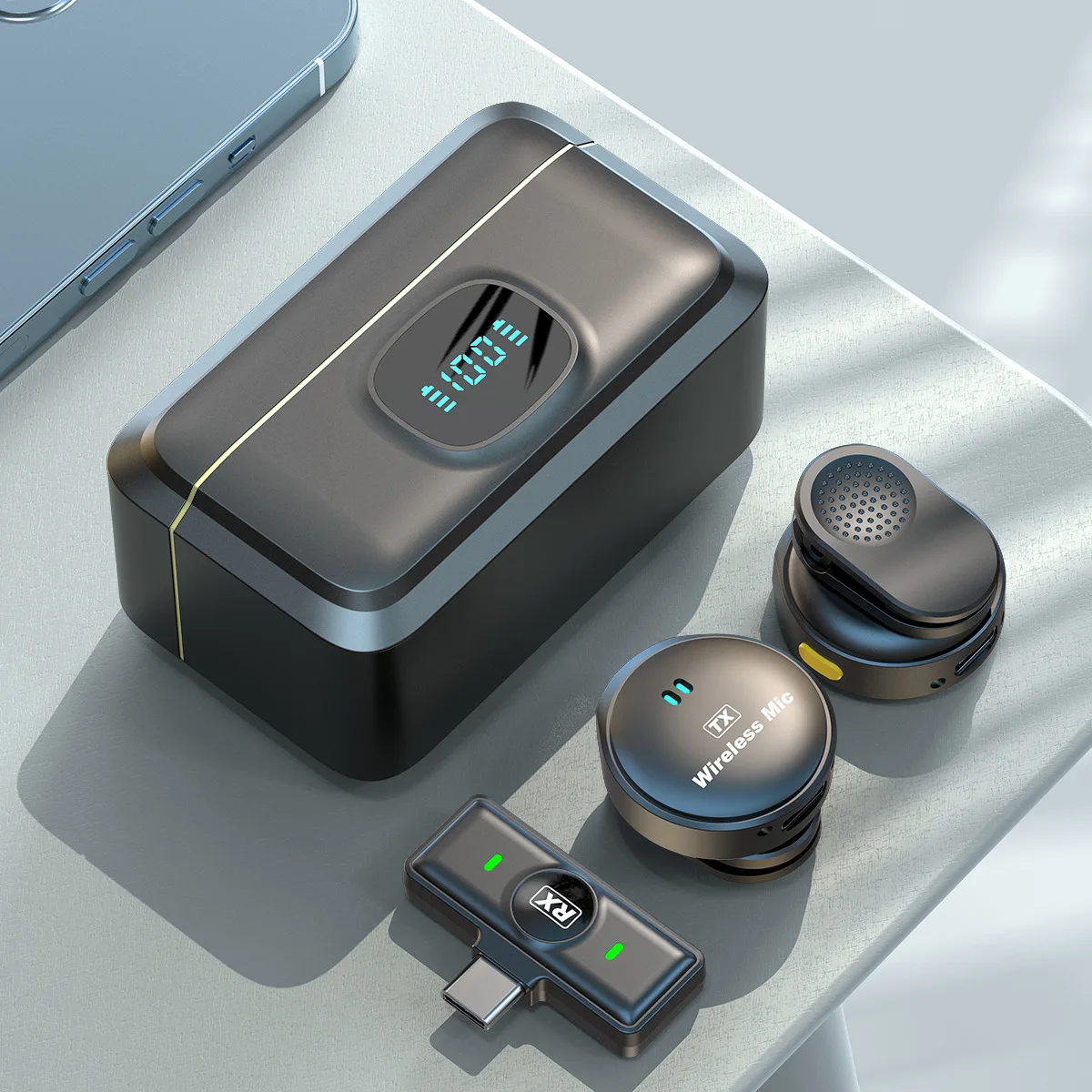 Microphones sans fil avec boîtier de charge Wireless Mic