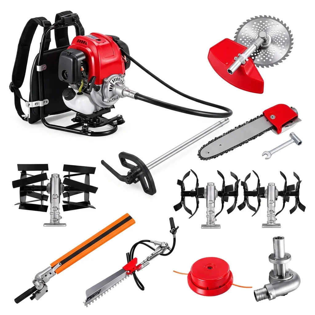 Toutes les pièces du kit débroussailleuse 52cc